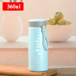 Japanese Insulated Bottle Thermal Water Cup Portable Thermos Vacuum Flask Bottle Cute Student Cups Men Women Juice Water Bottle